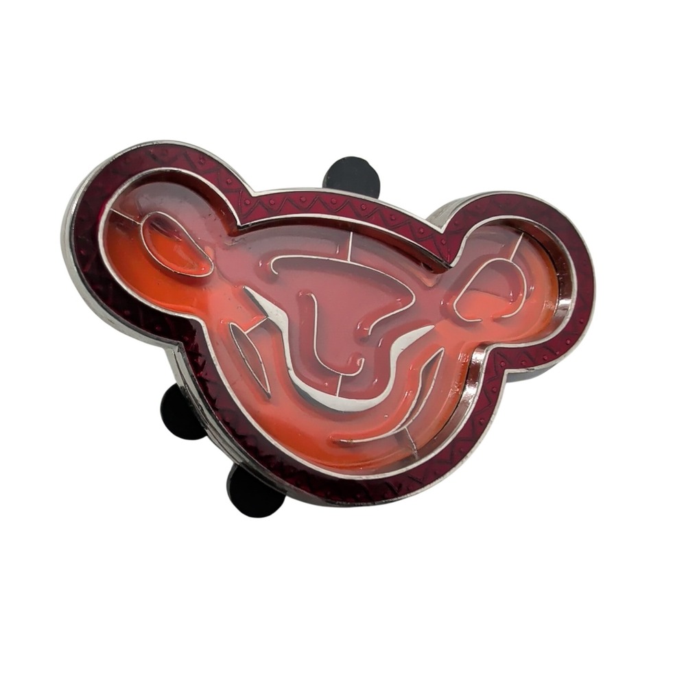 Disney Parks Lion King Simba Mickey Head Enamel Pin 2016 Stained Glass
